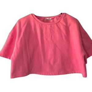 Zara Cropped Short Sleeve Sweat Shirt